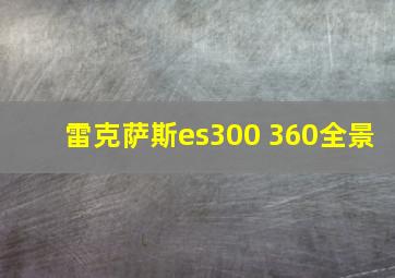 雷克萨斯es300 360全景